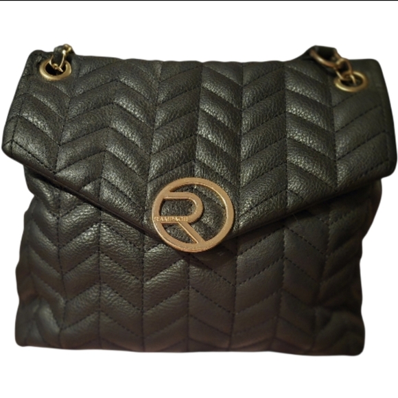 Rampage Black Quilted Chain Shoulder Bag/Crossbody-EUC - Picture 2 of 11